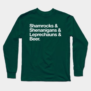St. Patrick's Day Words Long Sleeve T-Shirt